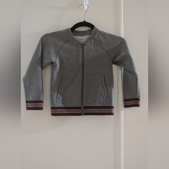 Old Navy Other - Old Navy Gray Kids Sweatshirt with Maroon Accents
